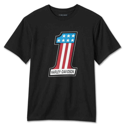 T-shirt à manches courtes Harley-Davidson® pour homme avec logo n° 1 Racing - 99071-24VM
