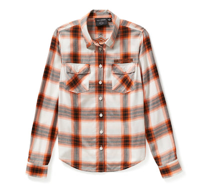 Chemise à carreaux tissés Essential B&S pour femme - 99258-25VW
