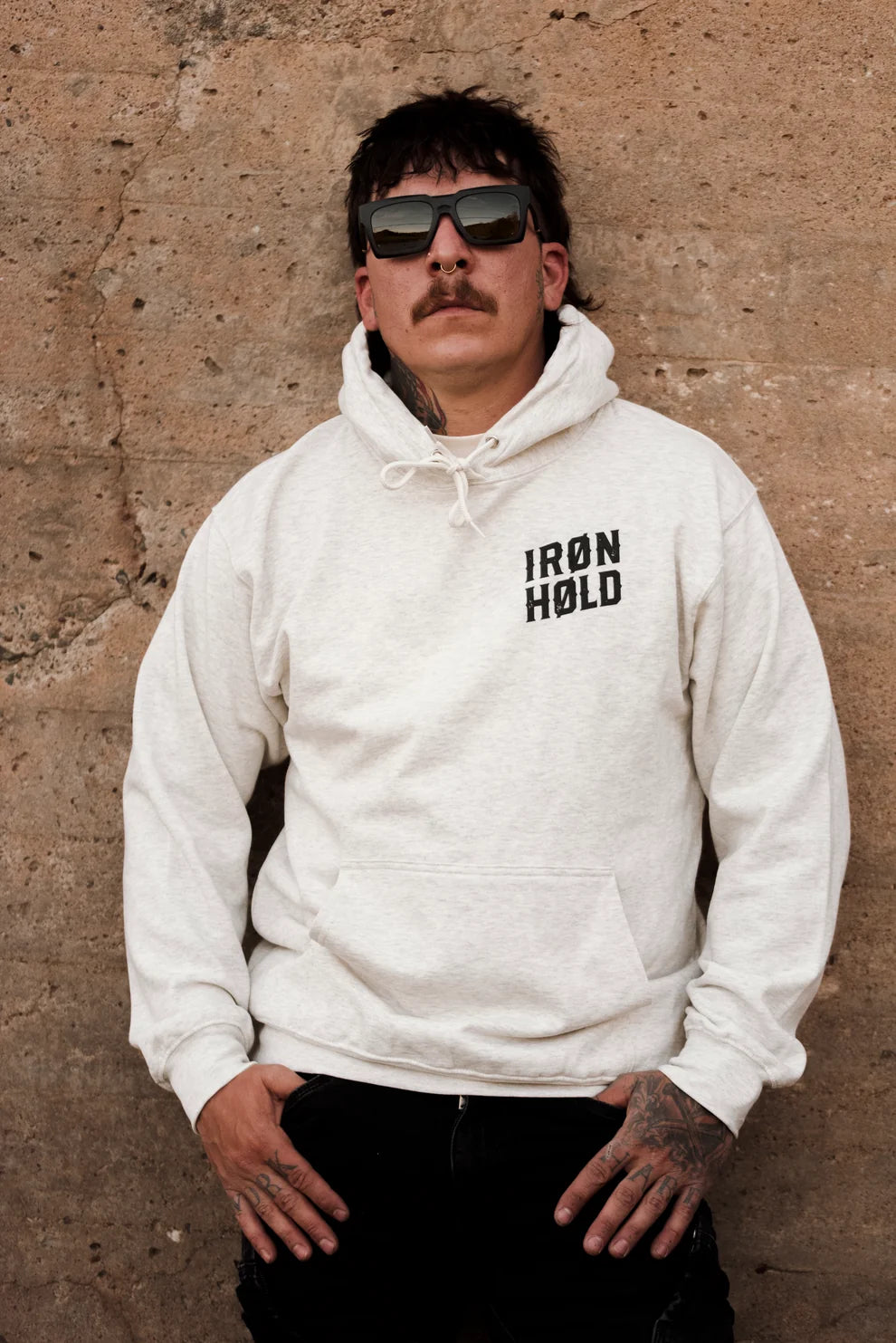 HOODIE UNISEXE IRON HOLD CREAM - IH-SS26-HOD-IRH-OAT
