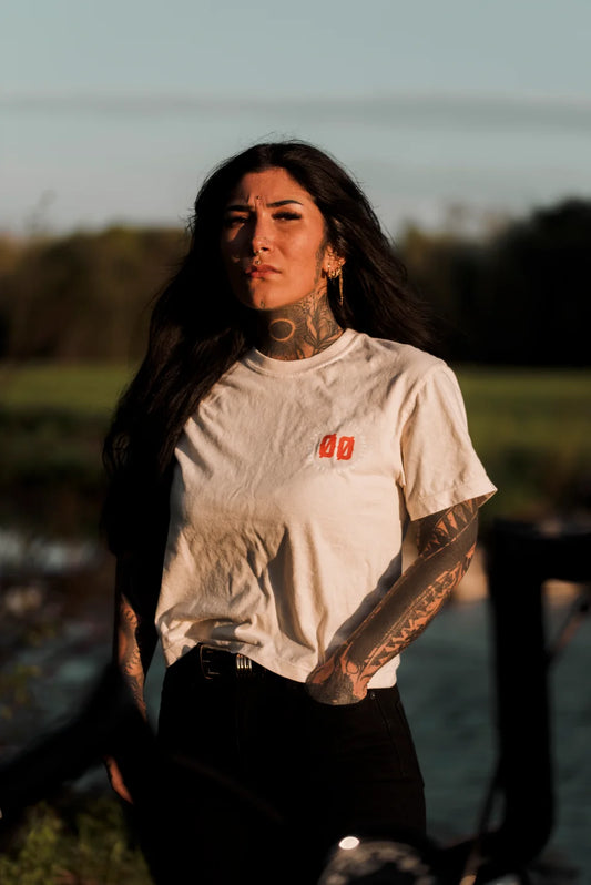 TSHIRT COURT BOXY POUR FEMME IVORY - IH-SS26-BXY-ZER-IVY