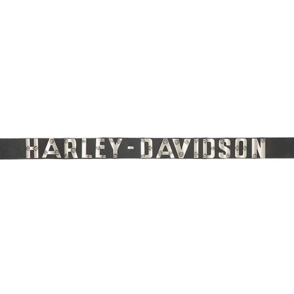 Ceinture Harley-Davidson pour homme, en cuir véritable noir - BMM083