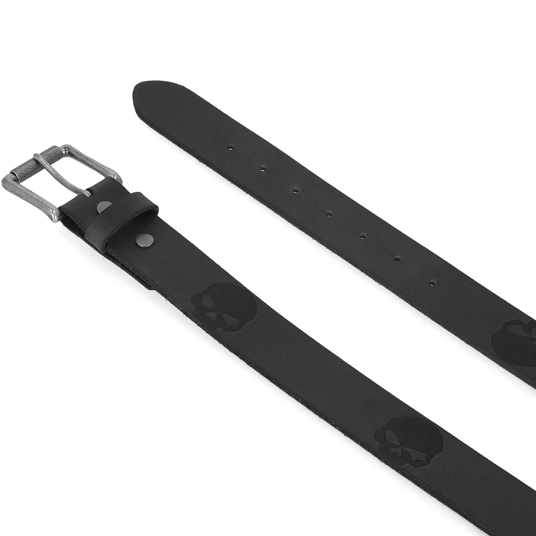 Ceinture en cuir noir Harley-Davidson pour homme, motif Willie G - BMM085/08