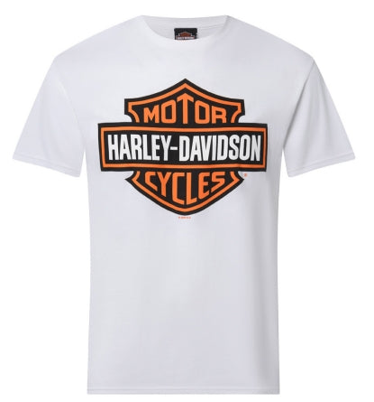 T-SHIRT POUR HOMME,  B&S ORANGE ON WHITE - 40294855