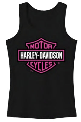 T-SHIRT FEMME PINK B&S TANK CUSTOM NOIR - 3002324