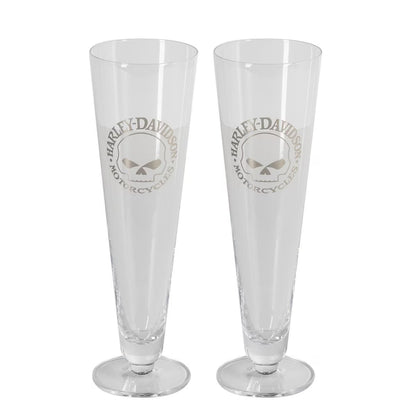 Coffret de verres à bière Pilsner HD Willie G. - HDL-18834