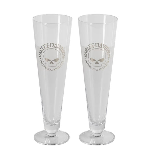 Coffret de verres à bière Pilsner HD Willie G. - HDL-18834