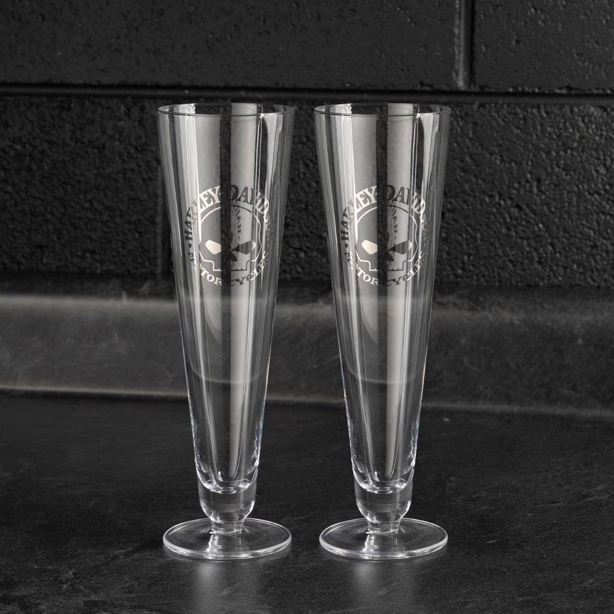Coffret de verres à bière Pilsner HD Willie G. - HDL-18834