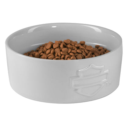 Gamelle ouverte en céramique B&S pour animaux de compagnie - Blanche - HDX-90230