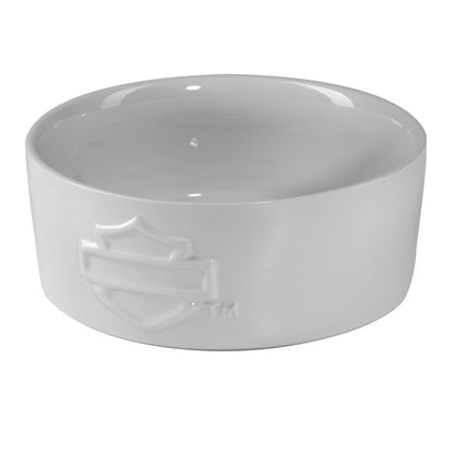 Gamelle ouverte en céramique B&S pour animaux de compagnie - Blanche - HDX-90230