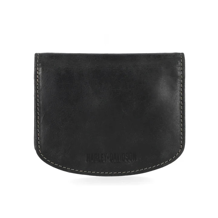 Portefeuille à rabat pression en cuir lisse pour homme HD® - MWM009-BLACK