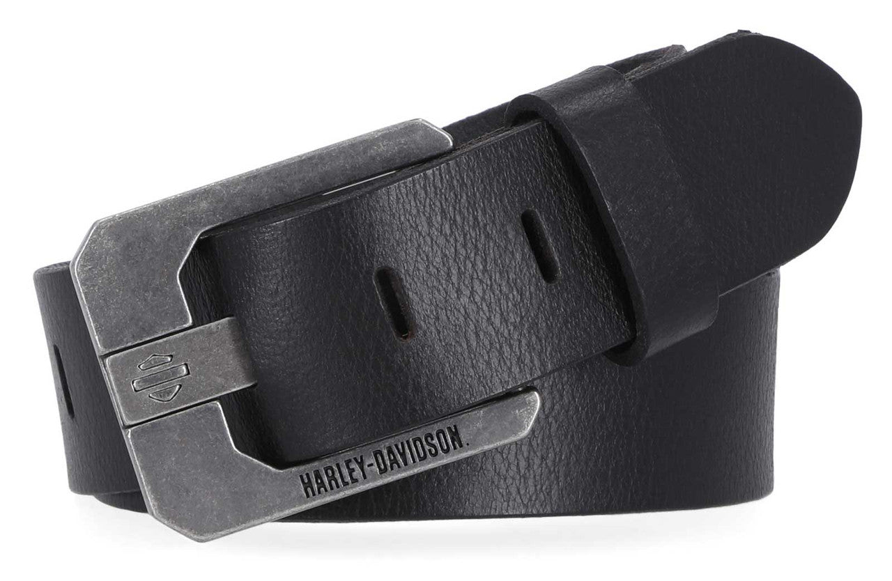 Ceinture en cuir à ardillons Harley-Davidson® pour homme - BMM051-BLK