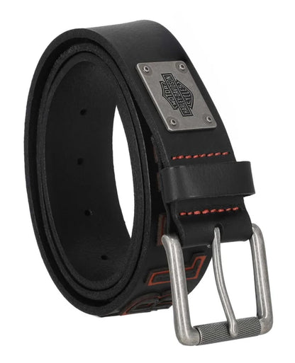Ceinture Harley-Davidson® pour homme, en cuir véritable noir - BMM088/08