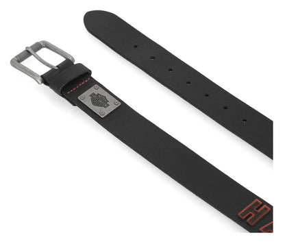 Ceinture Harley-Davidson® pour homme, en cuir véritable noir - BMM088/08
