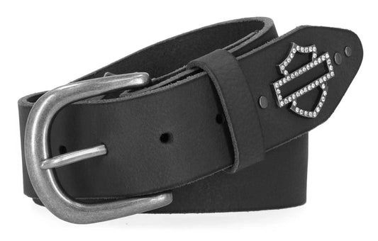 Ceinture Harley-Davidson® pour femme, en cuir véritable noir - BMW032/08