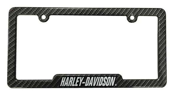 Cadre de plaque d'immatriculation en métal aspect fibre de carbone H-D® CG42575