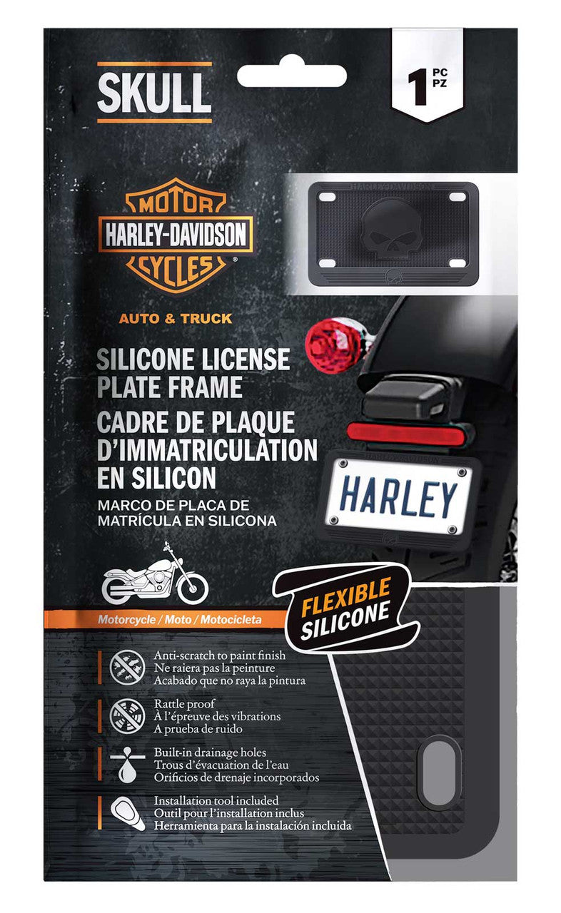 Cadre de plaque d'immatriculation en silicone Harley-Davidson® pour moto - CG42991