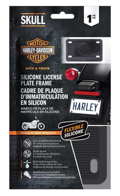 Cadre de plaque d'immatriculation en silicone Harley-Davidson® pour moto - CG42991