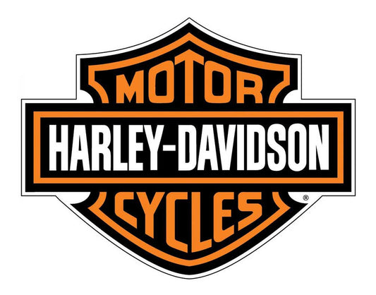 Autocollant Harley-Davidson®, logo orange B&S - CG4310