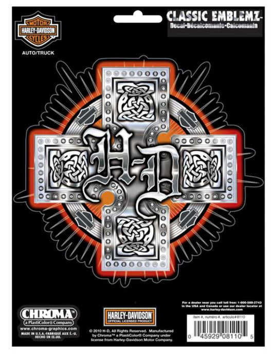 Autocollant Harley-Davidson® HD Celtic Cross Classic Graphix - 8110-D