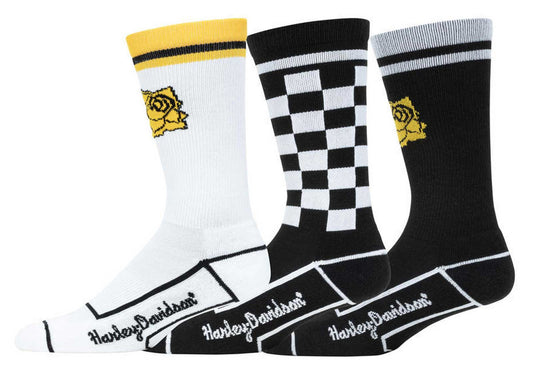 Lot de 3 paires de chaussettes de moto Harley-Davidson® pour femmes - D89308570-990