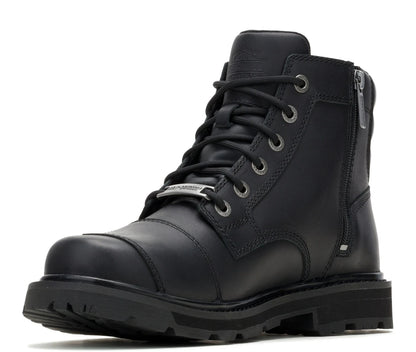 Bottes de moto H-D® Rambert Lace en cuir noir pour homme - D93913