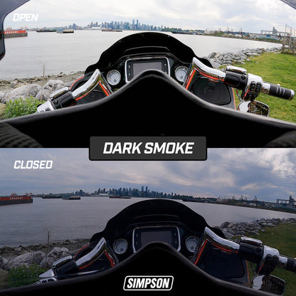 Visière dark smoke pour casque Simpson Outlaw Bandit (89201-DMO)