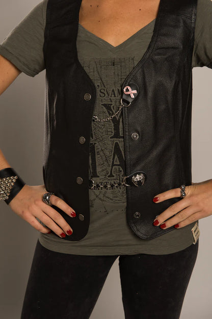 Rallonge de gilet pour femme à ruban rose - 08702