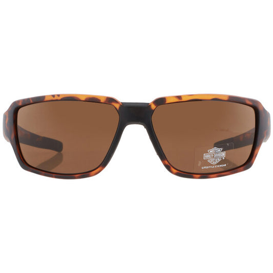 Lunettes de soleil enveloppantes marron pour hommes - HD0672S-6156E