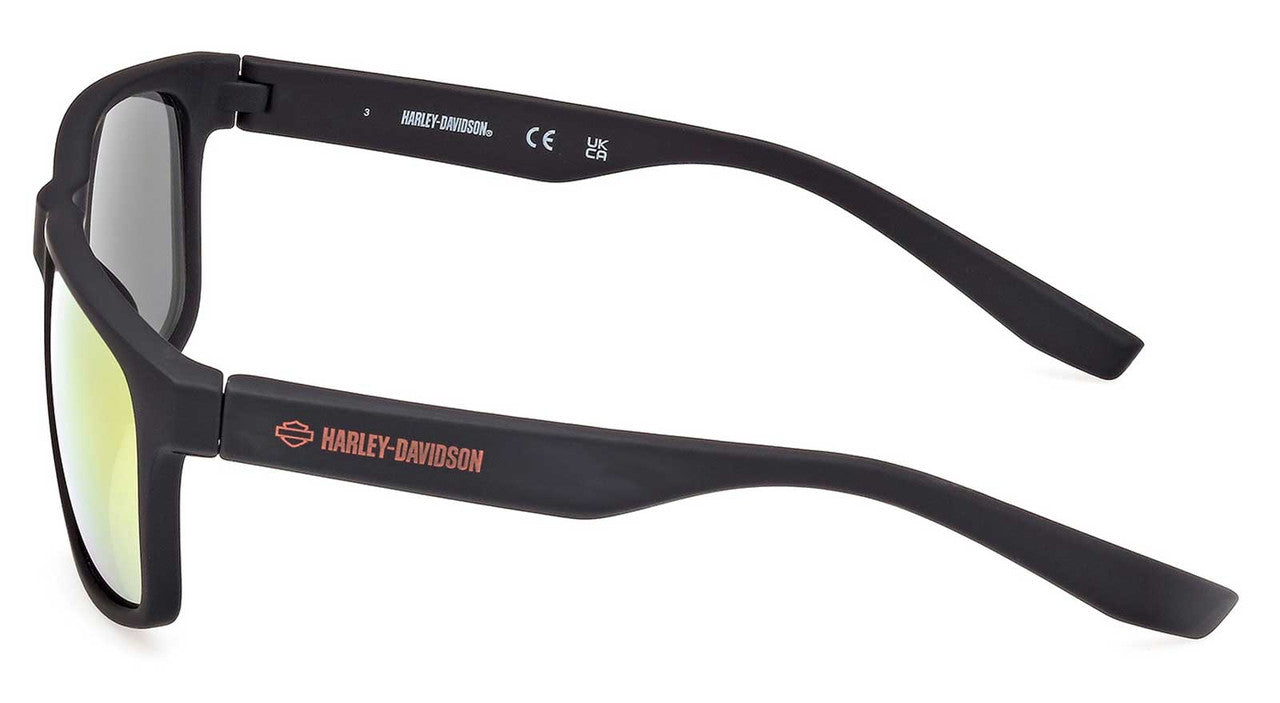 Lunettes de soleil H-D®, monture rectangulaire noire brillante - HD0167V-05C