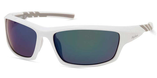Lunettes de soleil sport pour femmes H-D®, monture blanche/verres turquoise - HD5045-1Q
