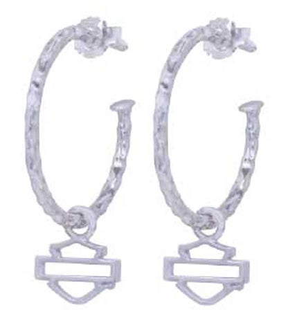 Boucles d'oreilles créoles Harley-Davidson® pour femmes - HDE0442