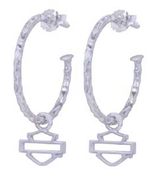 Boucles d'oreilles créoles Harley-Davidson® pour femmes - HDE0442