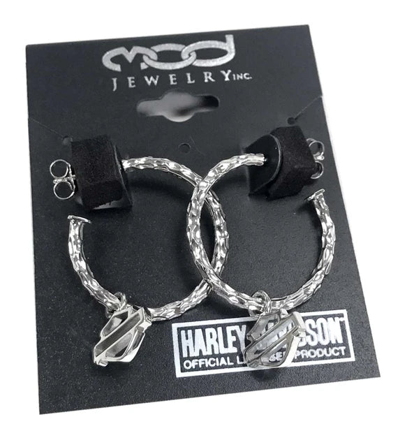 Boucles d'oreilles créoles Harley-Davidson® pour femmes - HDE0442