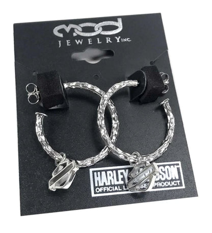 Boucles d'oreilles créoles Harley-Davidson® pour femmes - HDE0442