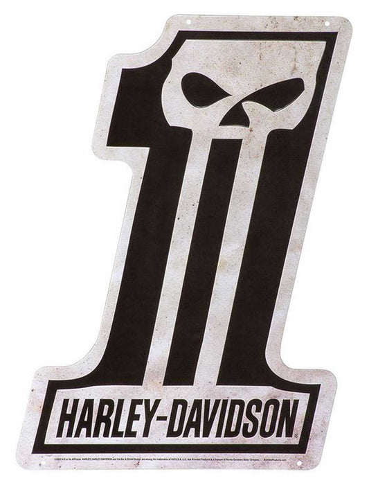 Plaque en métal gaufré H-D®, logo Willie G, n° 1 - HDL-15538