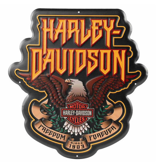 Plaque métallique Harley-Davidson® Hard Rock Eagle en relief - HDL-15572