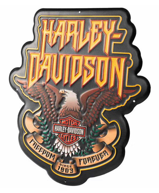 Plaque métallique Harley-Davidson® Hard Rock Eagle en relief - HDL-15572