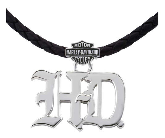 Collier Harley-Davidson® pour homme, avec cordon en cuir - HDN0425