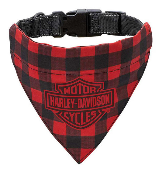 Collier bandana à carreaux H-D® B&S pour animaux de compagnie - HDX-90211