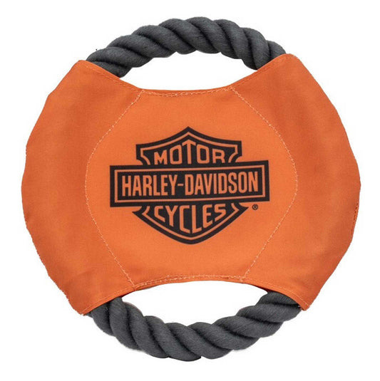 Jouet pour chien Harley-Davidson® B. & Shield Rope Disc – Taille L, orange et noir HDX-90227