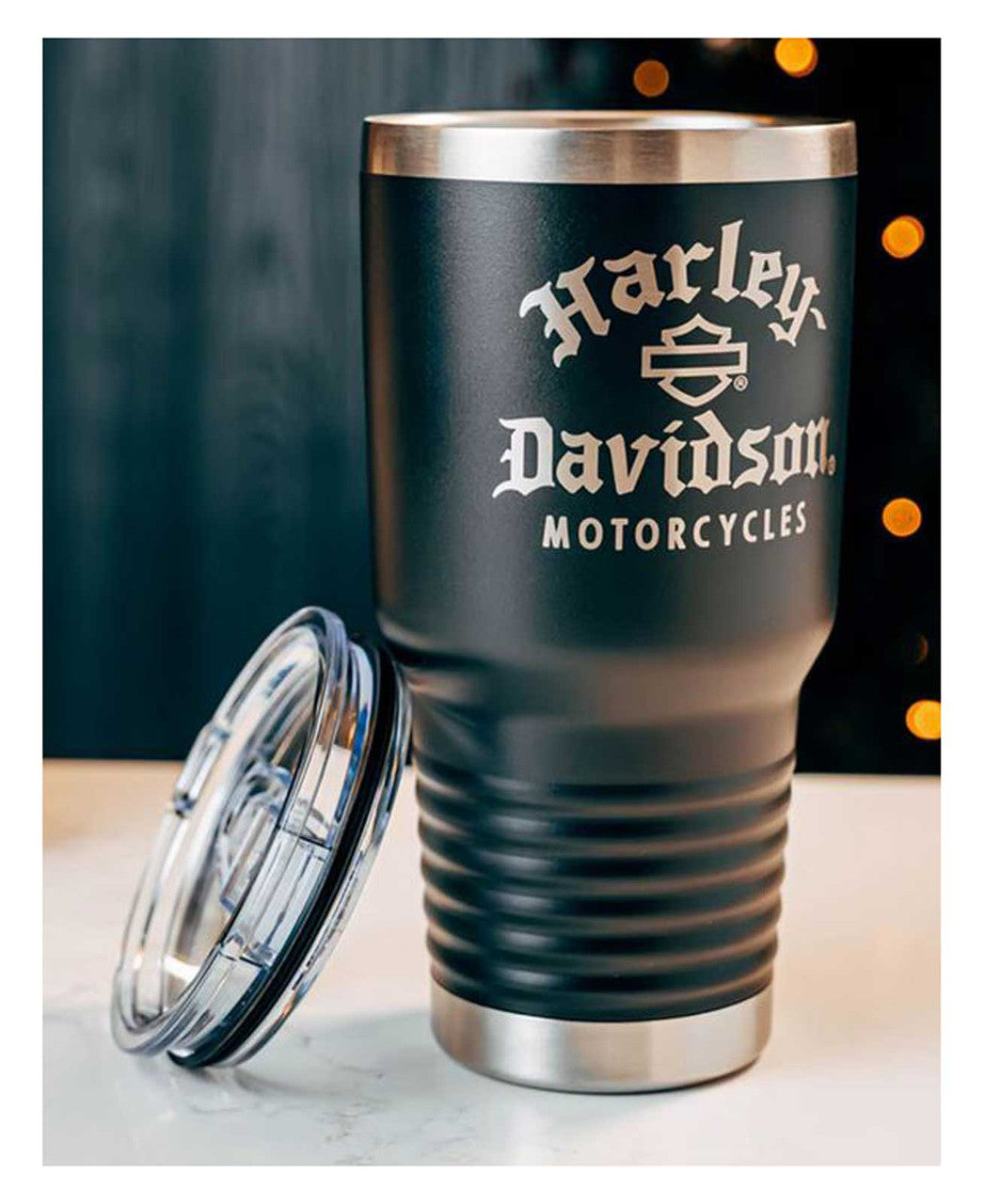 Gobelet de voyage Harley-Davidson® Old English - 30 oz. Double paroi en acier inoxydable - HDX-98666
