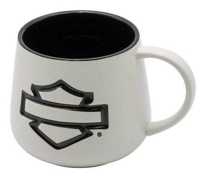 Mug à café en céramique H-D® Open B&S en relief - HDX-98671