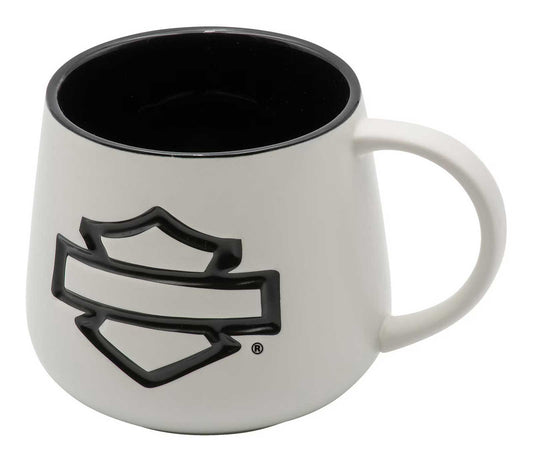 Mug à café en céramique H-D® Open B&S en relief - HDX-98671