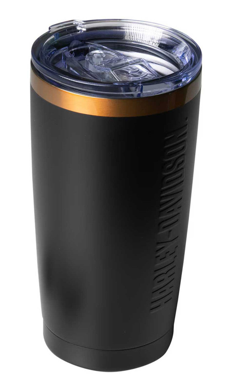 HARLEY-DAVIDSON EMBOSSED TRAVEL MUG