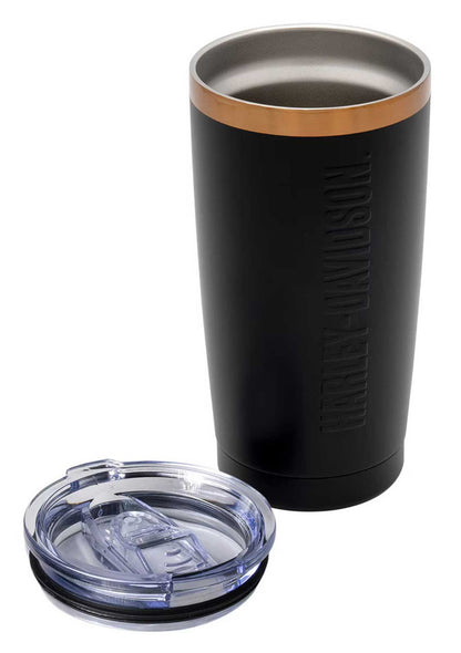 HARLEY-DAVIDSON EMBOSSED TRAVEL MUG