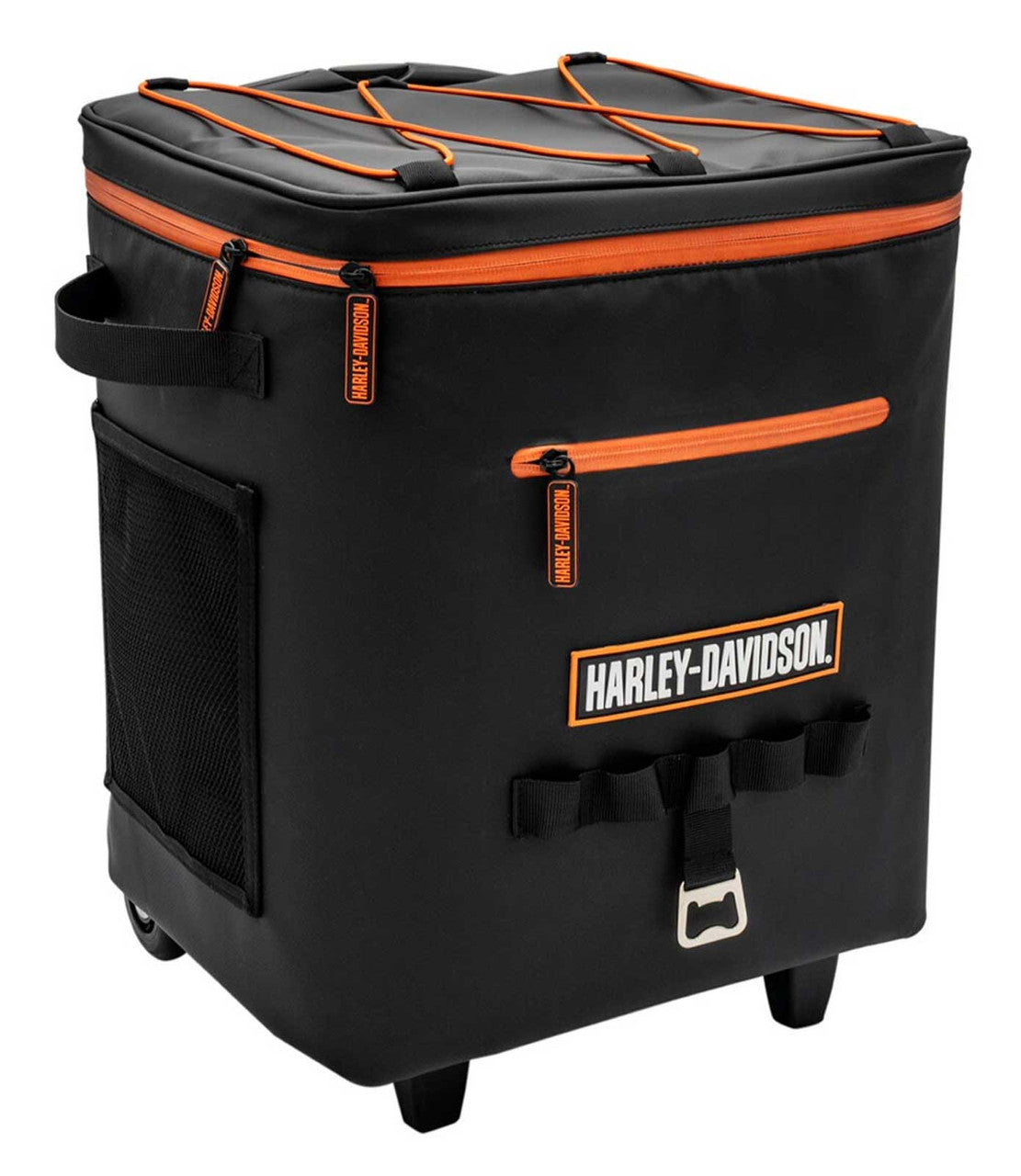 Glacière portable à roulettes souple Harley-Davidson® B. & Shield Eagle – Noir (HDX-99325)