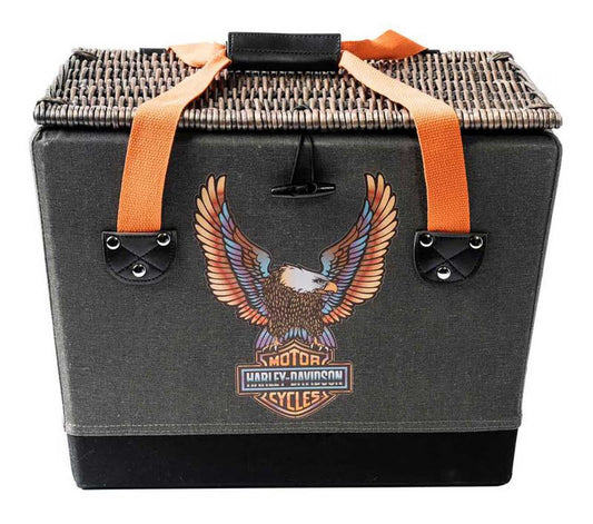 VIVID BAR AND SHIELD EAGLE PIC NIC BASKET