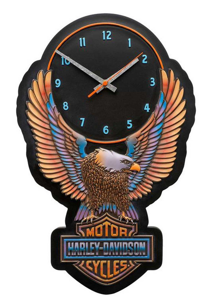 VIVID BAR AND SHIELD EAGLE OUTDOOR CLOCK
