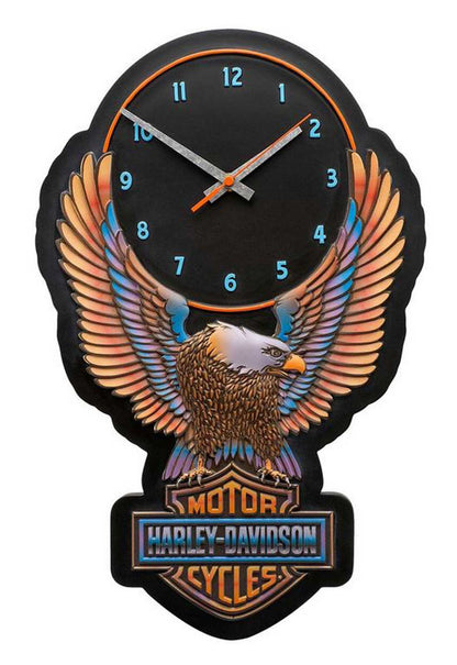 VIVID BAR AND SHIELD EAGLE OUTDOOR CLOCK