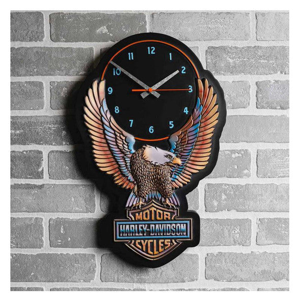 VIVID BAR AND SHIELD EAGLE OUTDOOR CLOCK
